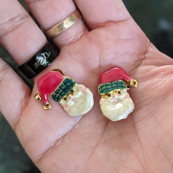 Vtg Santa Clip-on Earrings🎅🏼 - Picture 3 of 3